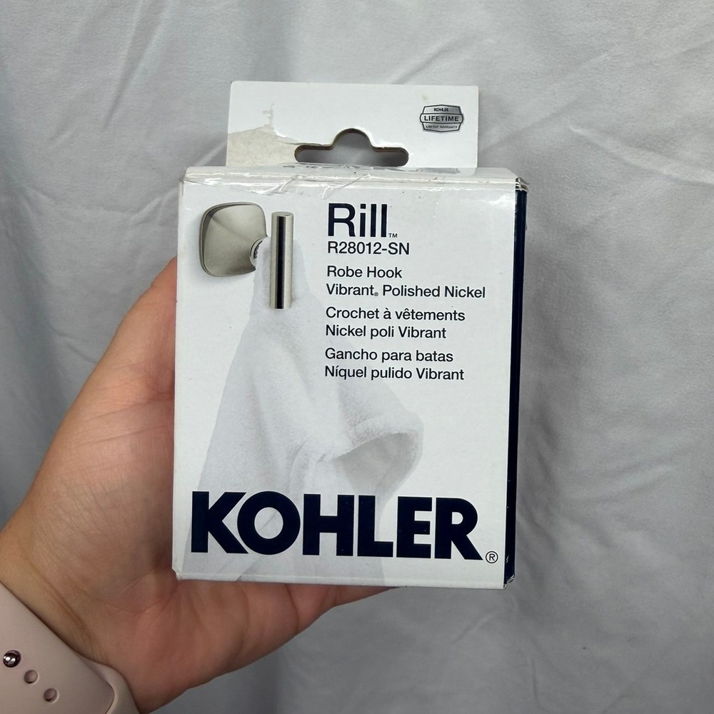 Kohler NEW Rill Robe Single Hook in the Vibrant Polished Nickel R28012-SN